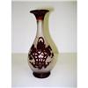 Image 1 : OLD BOHEMIAN FROSTED/RUBY GLASS VASE #2254405