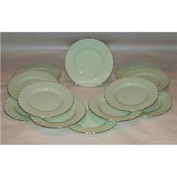 Set of 12 Minton B&B Plates Shell Green #2254469