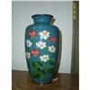 Image 1 : Solid Turquoise Blue Cloisonne Vase #2254554
