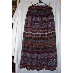 Vintage Drop Waist Flowered Hippie Skirt #2254598