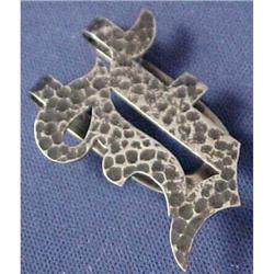 HAMMERED Sterling silver F Napkin Clip #2254732