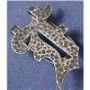 Image 1 : HAMMERED Sterling silver F Napkin Clip #2254732
