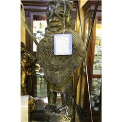 African Reliquary Congo Male Figure, Old! #2254748