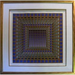 Vasarely Victor London, signed Framed Original#2254962