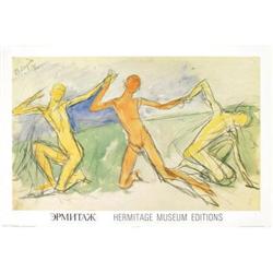 Vladimir Stenberg 3 Figures Holdng Hands Offset#2255001