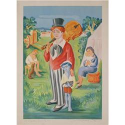 Jean Lareuse The Circus Family Lithograph #2255627