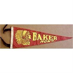 BAKER OREGON PENNANT * OLD VINTAGE 1940S FELT #2256280