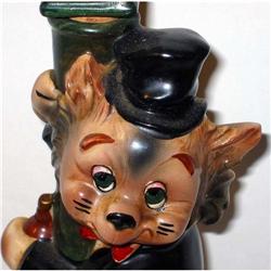 DRUNK CAT STATUE * OLD VINTAGE DRUNKEN CAT #2256281