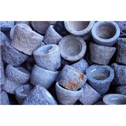Antique STONE MORTAR Candleholder #2256296