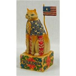ENESCO PATRIOTIC CAT STATUE * JIM SHORE #2256320
