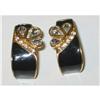 Image 1 : VINTAGE TRIFARI RHINESTONE EARRINGS #2256354