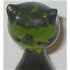 Image 1 : VINTAGE CAT PAPERWEIGHT * OLD GREEN GLASS #2256367