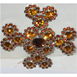VINTAGE RHINESTONE BROOCH PIN #2256374