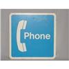Image 1 : VINTAGE TELEPHONE SIGN * METAL PHONE #2256375
