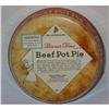 Image 1 : VINTAGE BEEF POT PIE TIN  / DANCING CHEF METAL #2256392