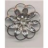 Image 1 : VINTAGE RHINESTONE SNOWFLAKE ROUND BROOCH PIN #2256403