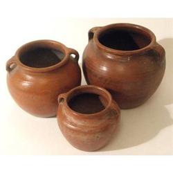 ANTIQUE REDWARE COOK POT / SMALL CHINA TERRA #2256406