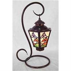 GLASS PANELED PARLOR LAMP / NEW #2256424