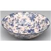 Image 1 : BLUE BLUSH PORCELAIN TRANSFERWARE FLORAL BOWL #2256437