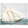 Image 1 : 6 OLD VINTAGE YACHT SHIPS LITHOGRAPH PRINT #2256456