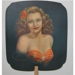 ROCK ISLAND IL PINUP FAN * GLORIA LITHO  #2256470
