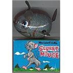 Vintage WIND-UP SCURRY Mouse Mechancial Toy #2256471