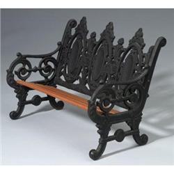 CAST IRON DOLL HOUSE BENCH  #2256496