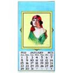 VINTAGE 1930S MARCHETTA GYPSY LADY CALENDAR #2256542