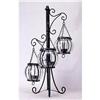 Image 1 : METAL CANDLE HOLDER W THREE GLASS GLOBES #2256555