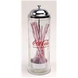 GLASS COCA COLA SODA STRAW HOLDER / COKE #2256559