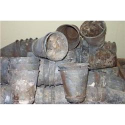 3 ANTIQUE BELGIAN METAL SAP POTS #2256560