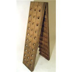 ANTIQUE FRENCH WOOD CHAMPAGNE RACK #2256564