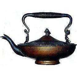 old vintage COPPER TEAKETTLE ~ TEA pot #2256593