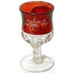old 1910 LARAMIE WY RUBY FLASH souvenir glass #2256659