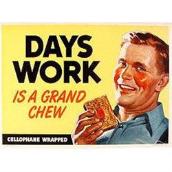 1949 VINTAGE DAYS WORK CARDBOARD STORE SIGN #2256666
