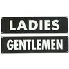 Image 1 : 2 ALUMINUM RESTROOM LADIES GENTLEMEN SIGNS / #2256683