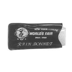 VINTAGE 1960S WORLD'S FAIR SOUVENIR RAIN BONNET#2256726