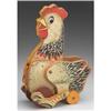 Image 1 : WOODEN CHICKEN ROOSTER PULL TOY / NEW REPRO #2256732