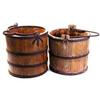 ANTIQUE ELM WOOD GARDEN PLANTER BUCKET #2256756