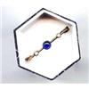 Image 1 : SALE Pin with Blue Glass and Seed Pearls #2256920