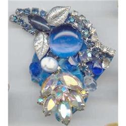 SALE Huge Rhinestone  Brooch with cameo #2256973