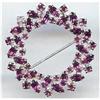 Image 1 : Amethyst Color Rhinestone Circle Pin #2256975