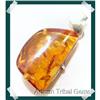 vivid WARM HONEY Baltic Amber Sterling Pendant #2257360