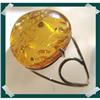 Blazing FIRE of Citrine Baltic Amber Cuff #2257362