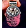 2.3"  Mughal Sterling Rhodonite Pendant~40 #2257371