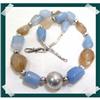 Artisan Chalcedony Sterling Choker~76.1 GRAMS #2257480