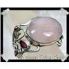 Image 1 : Winning Combo Garnet Rose Quartz Silver Cuff #2257827