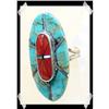 Image 1 : Radiant Genuine TURQUOISE Inlay Ring~SIZE 9 #2257842