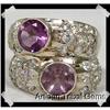 DOUBLE Amethyst Sterling Silver Ring~ONE OF A #2257843