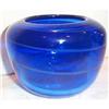 Cobalt Blue White Swirl Art Glass Vase #2257907